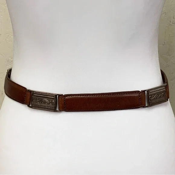 Vintage Fossil 1997 Brown Leather Belt - Picture 6 of 13